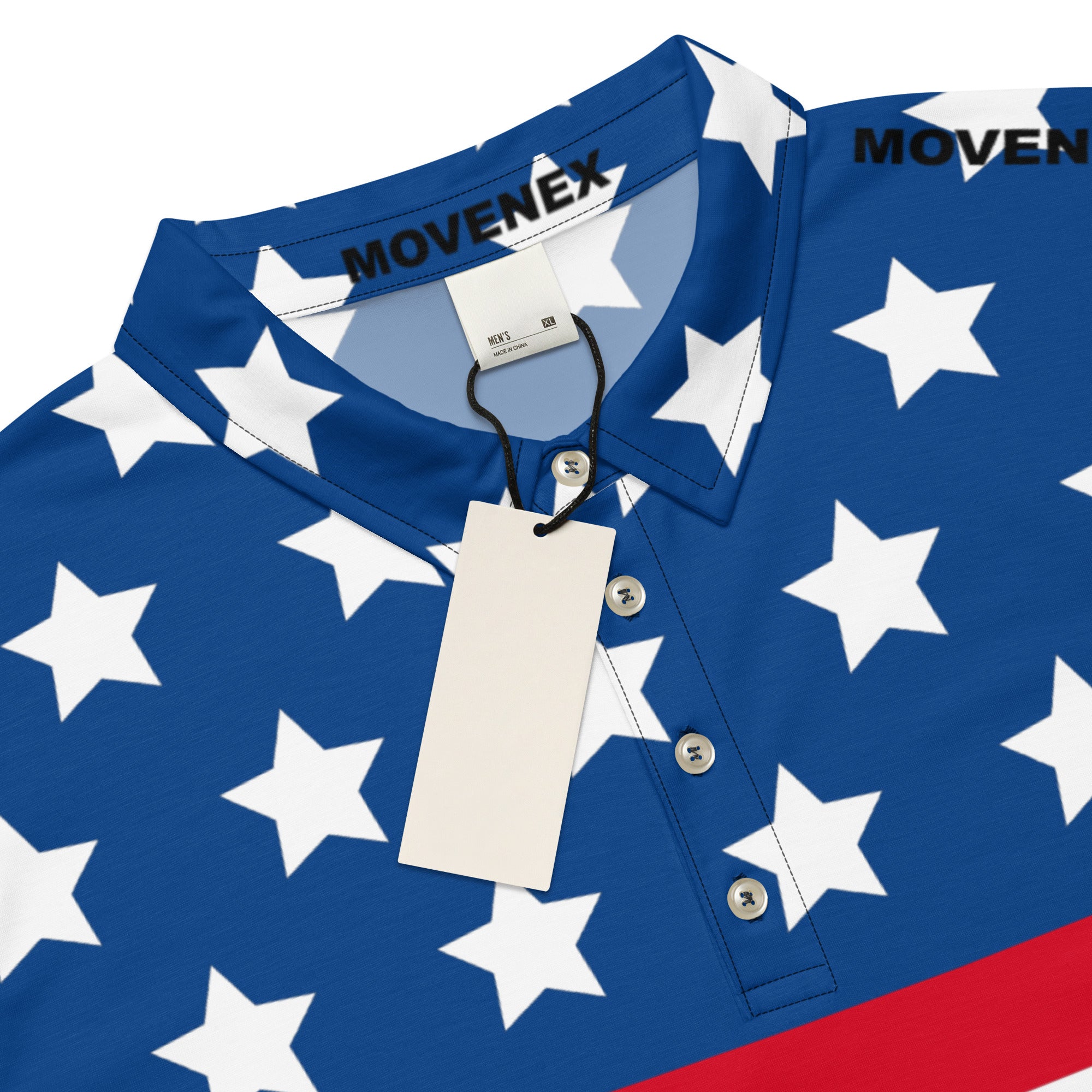 Polo Movenex cintré couleur drapeau américain - Movenex