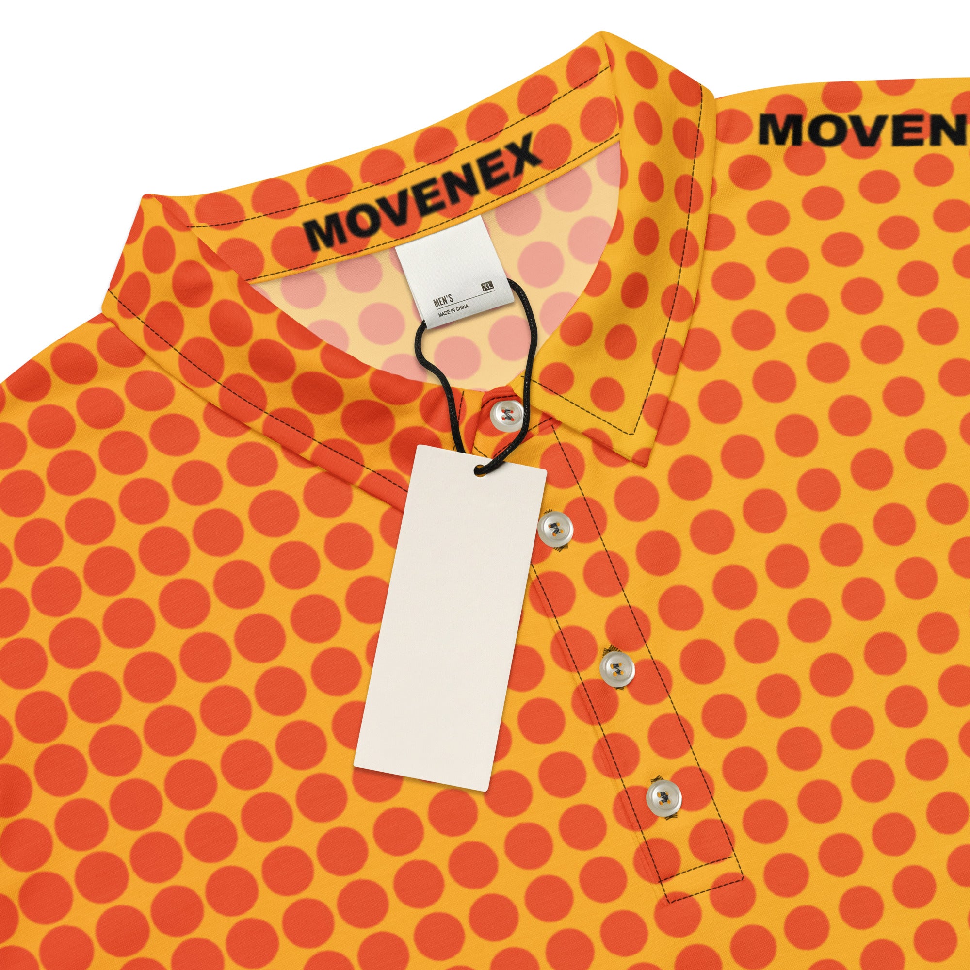 Polo Movenex cintré couleur orange à pois - Movenex
