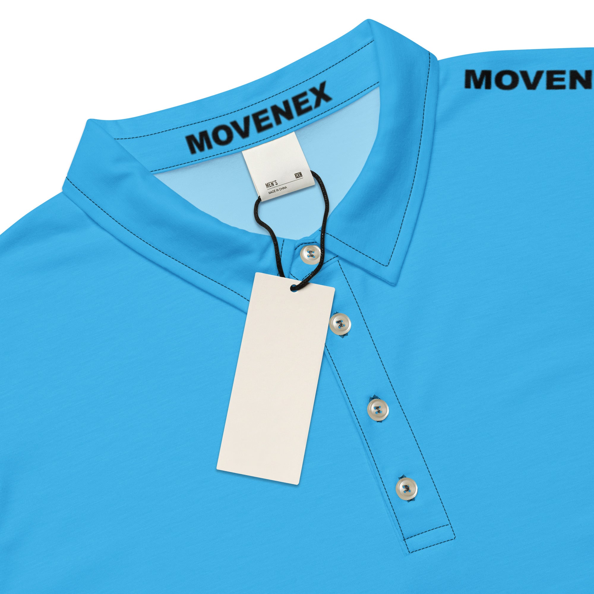 Polo Movenex cintré couleur bleu azur - Movenex