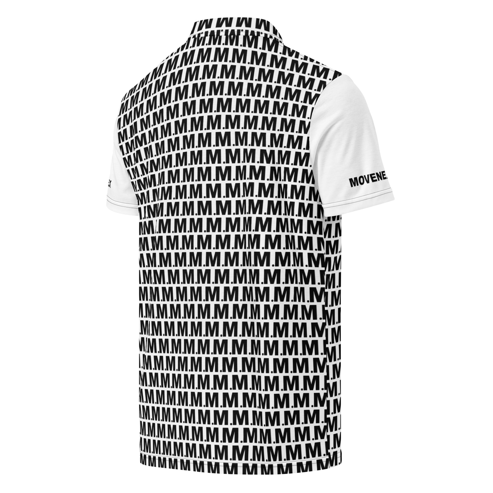 Polo Movenex cintré couleur blanc et noir - Movenex