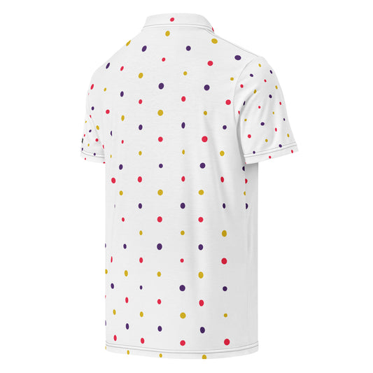 Polo Movenex cintré couleur blanc à pois - Movenex