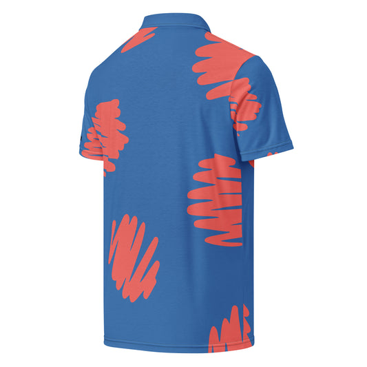 Polo Movenex cintré couleur bleu et rouge - Movenex