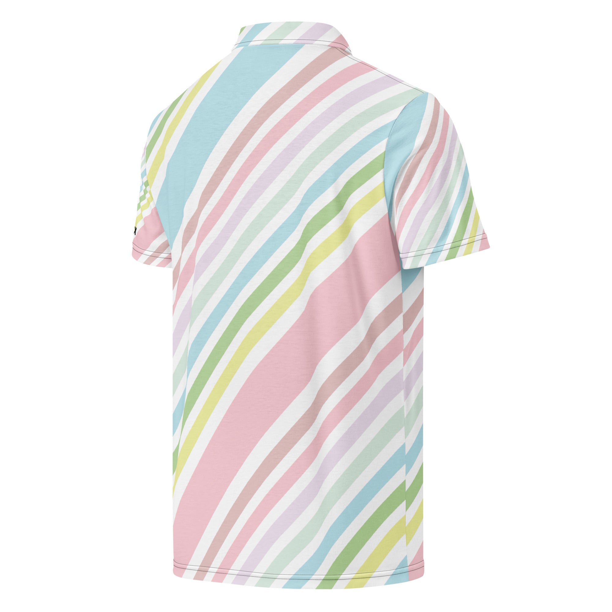 Polo Movenex cintré couleur rayées bleu, vert et blanc - Movenex