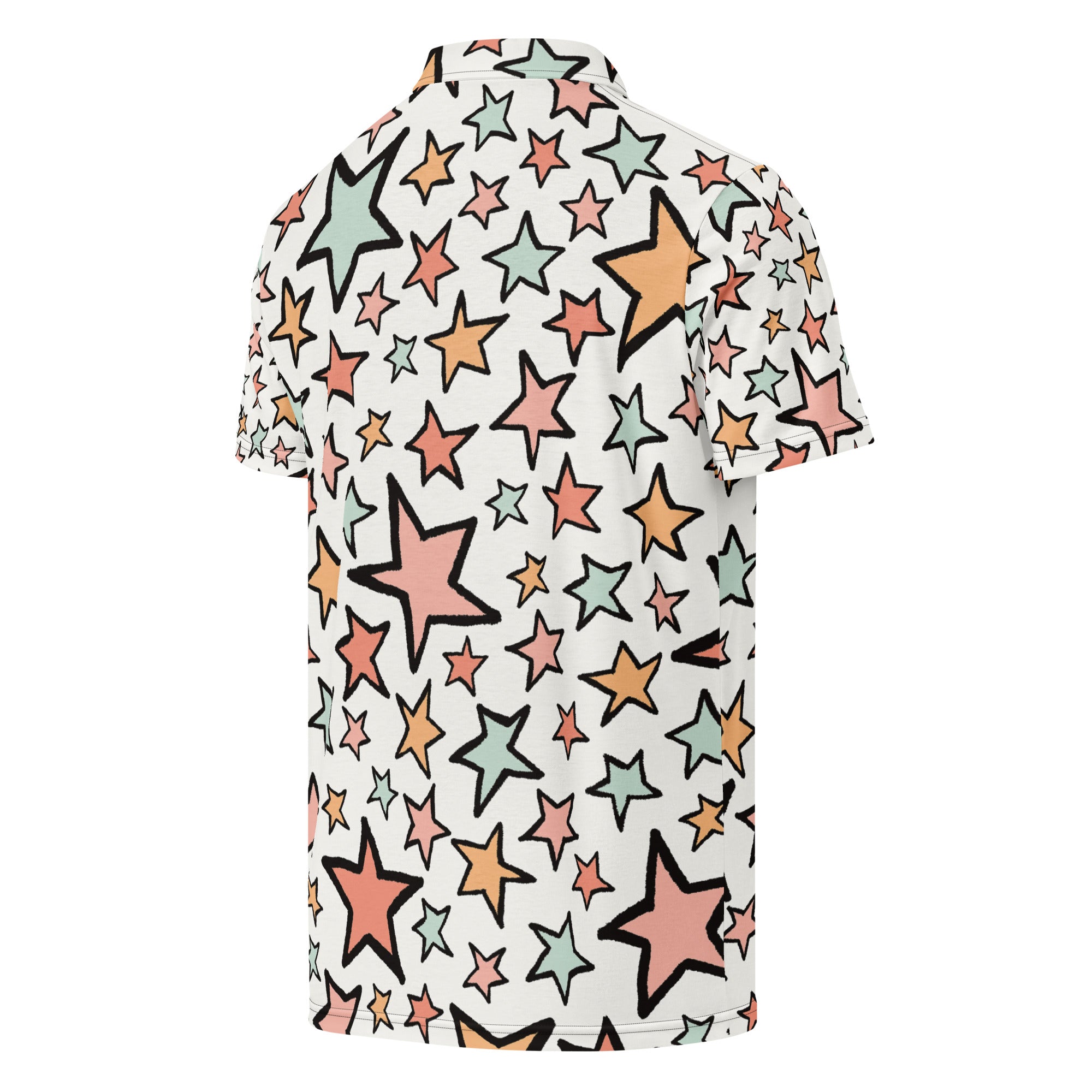 Polo Movenex cintré couleur blanc avec étoiles - Movenex