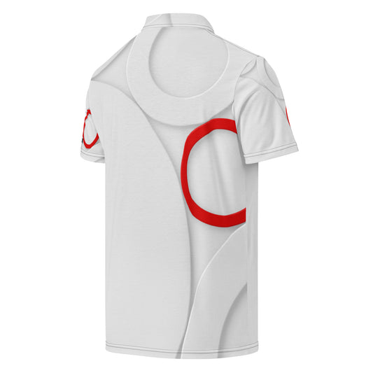 Polo Movenex cintré couleur blanc avec cercles - Movenex