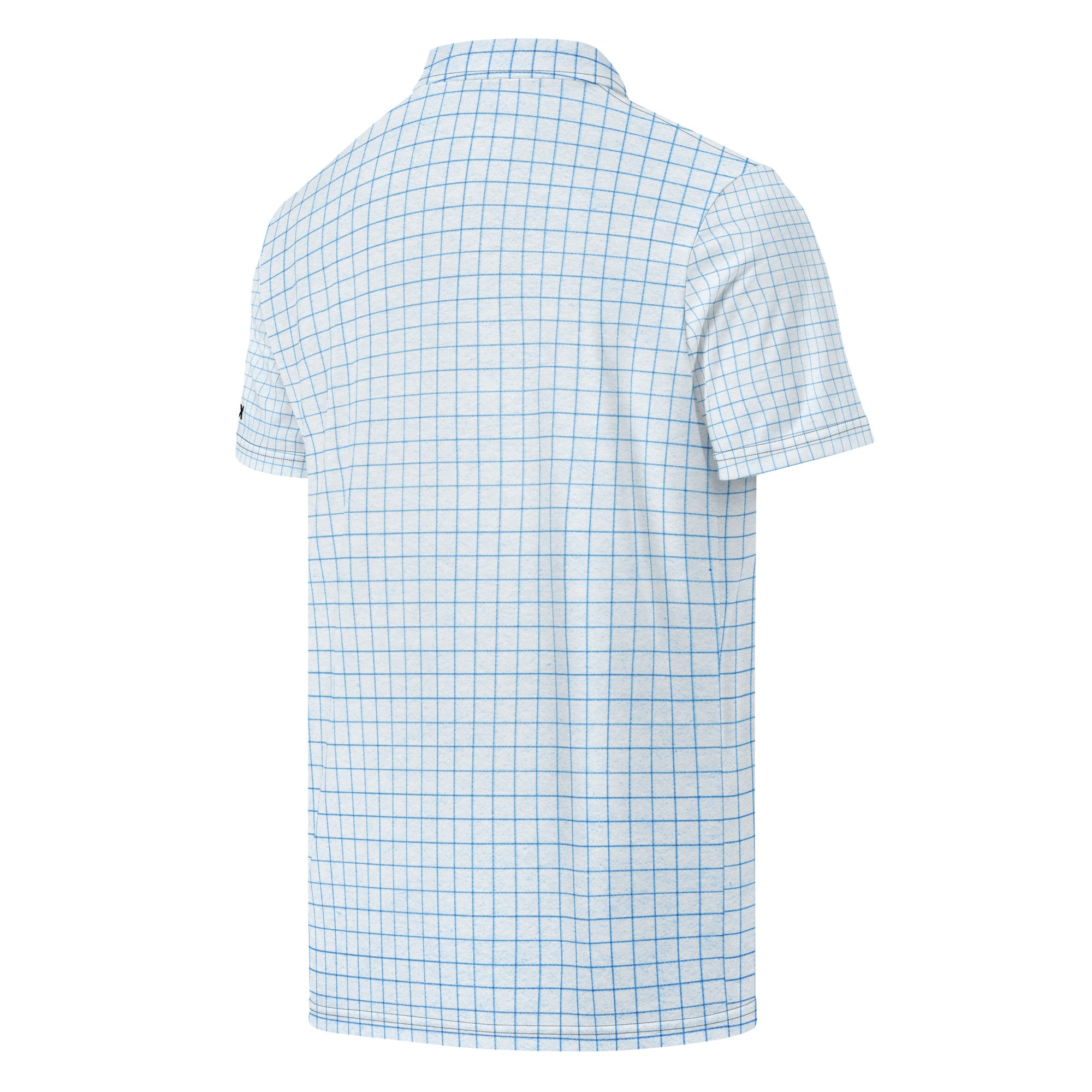 Polo Movenex cintré couleur blanc à carreaux bleus - Movenex