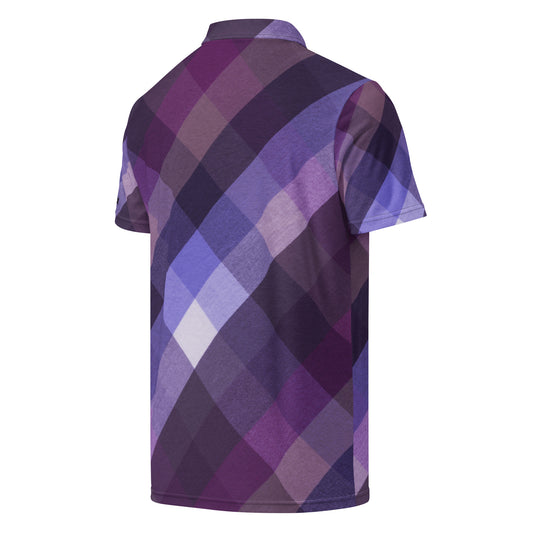 Polo Movenex cintré couleur violet à carreaux - Movenex