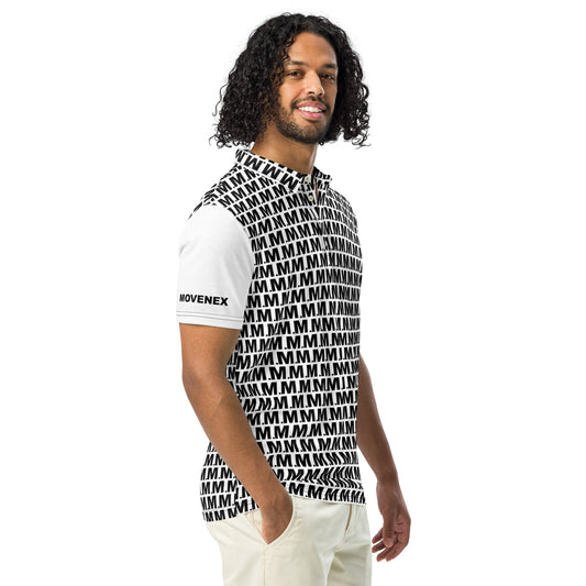 Polo Movenex cintré couleur blanc et noir - Movenex