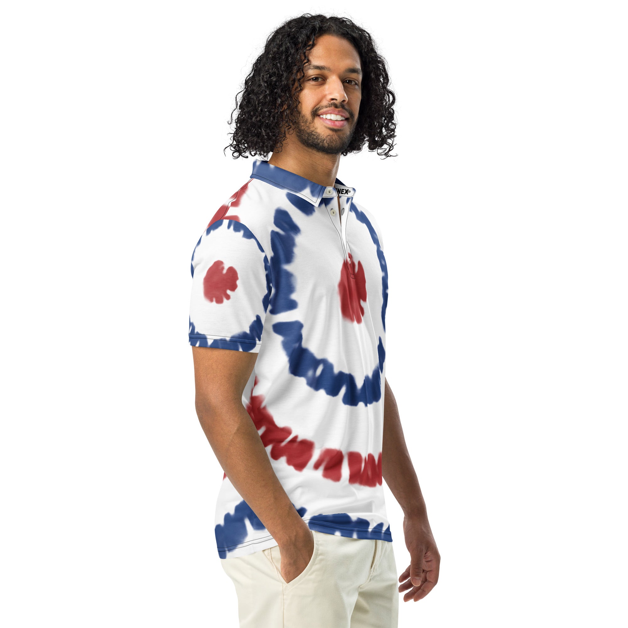 Polo Movenex cintré couleur bleu, blanc et rouge - Movenex