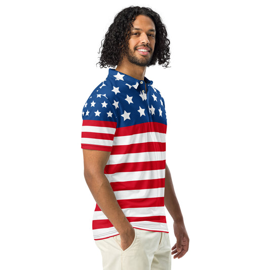 Polo Movenex cintré couleur drapeau américain - Movenex