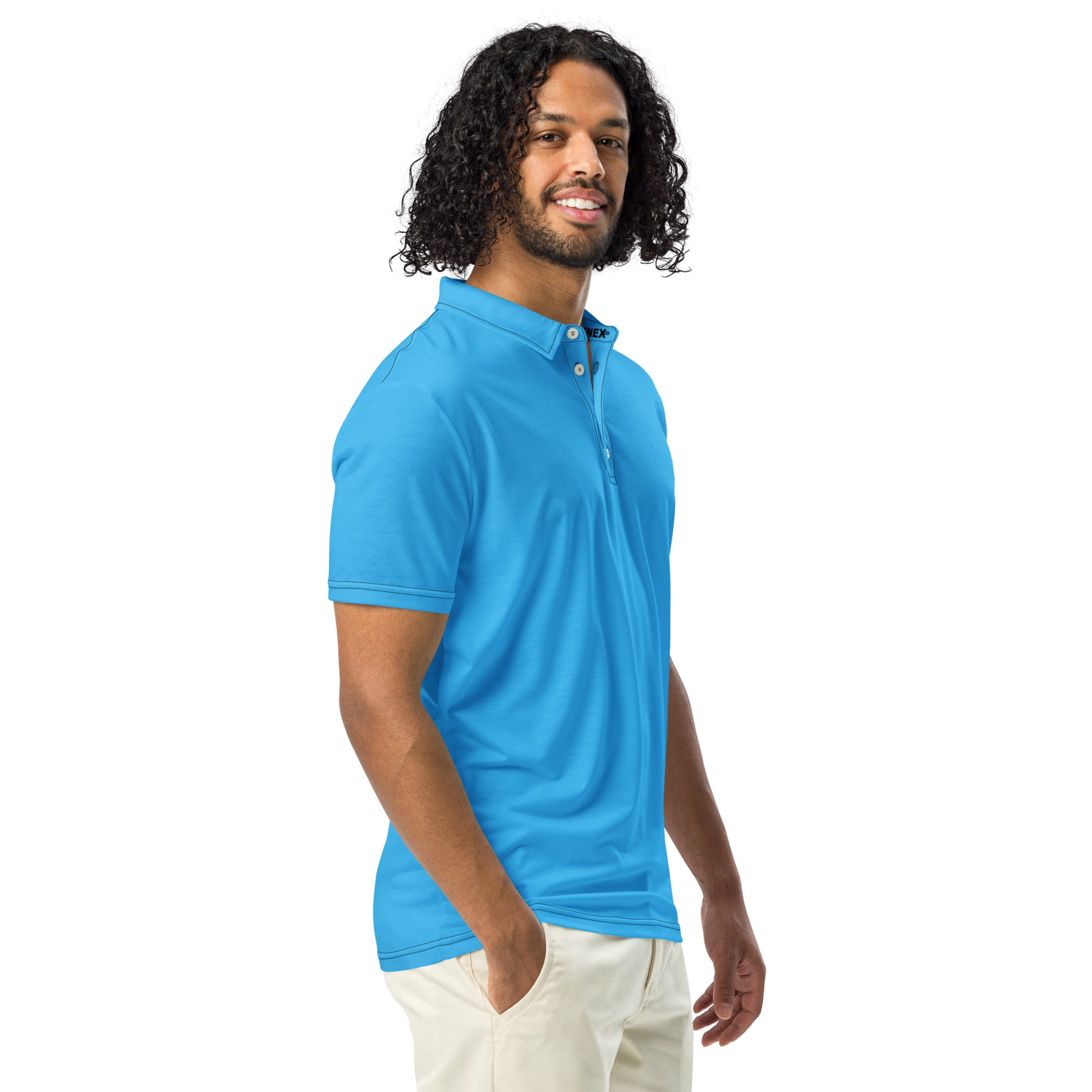 Polo Movenex cintré couleur bleu azur - Movenex