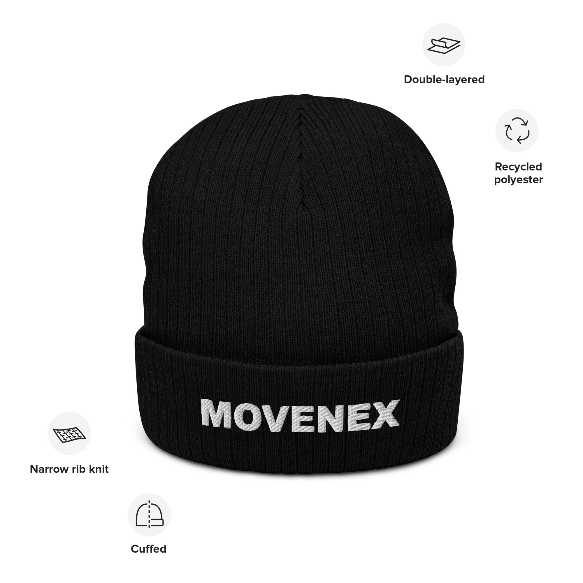 Bonnet à revers Movenex couleur noir - Movenex