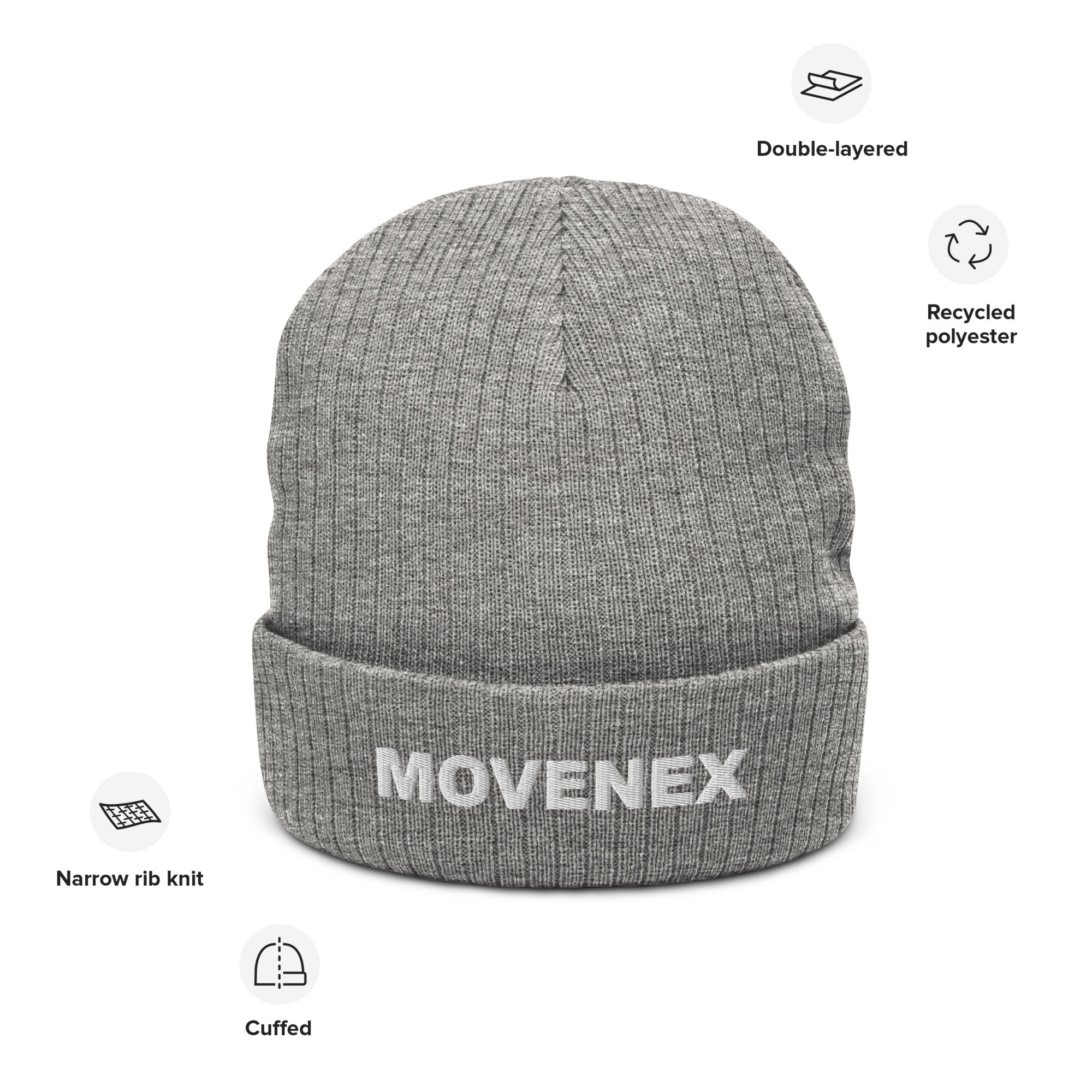 Bonnet à revers Movenex couleur gris - Movenex