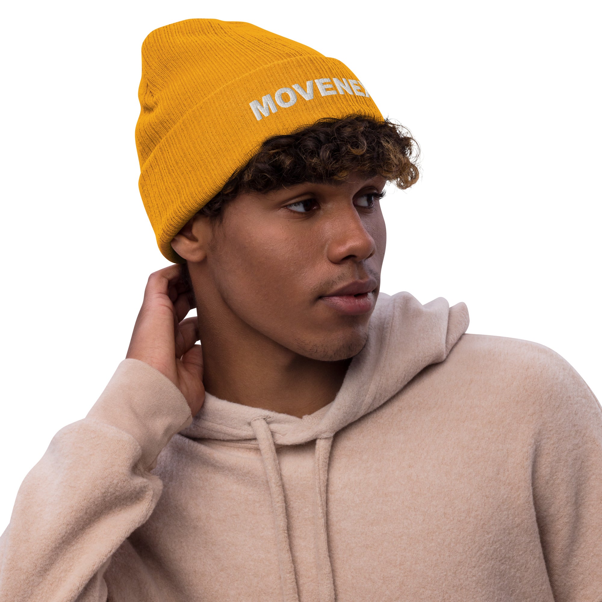 Bonnet à revers Movenex couleur jaune orangé - Movenex
