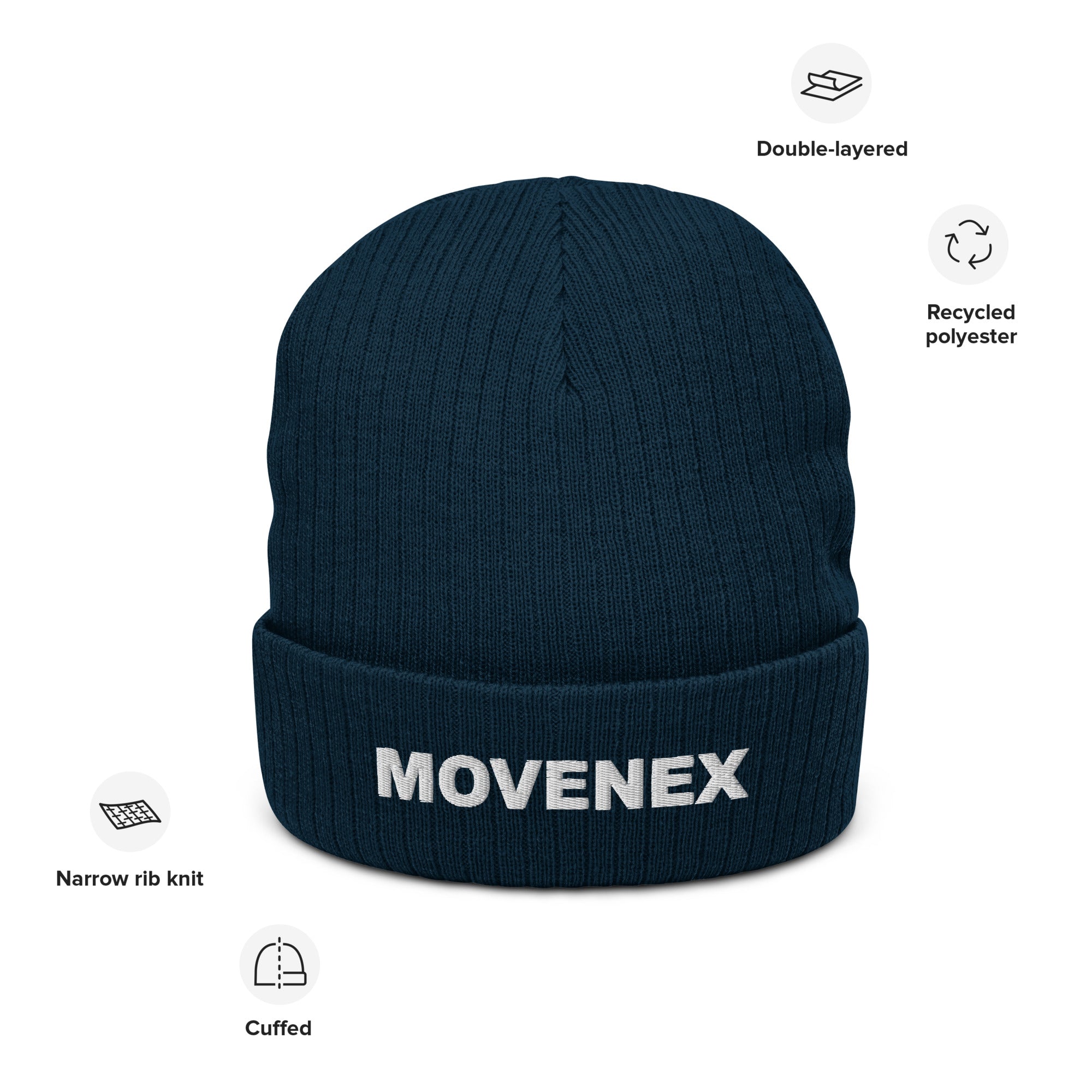 Bonnet à revers Movenex couleur bleu marine - Movenex